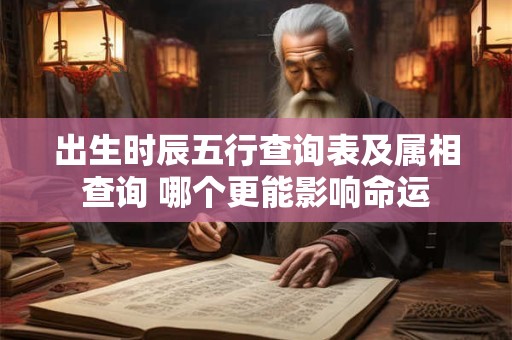 出生时辰五行查询表及属相查询 哪个更能影响命运