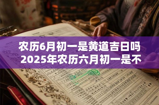 农历6月初一是黄道吉日吗 2025年农历六月初一是不是黄道吉日
