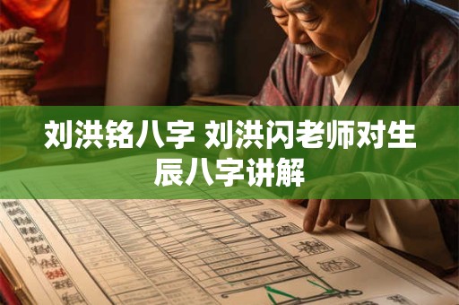 刘洪铭八字 刘洪闪老师对生辰八字讲解