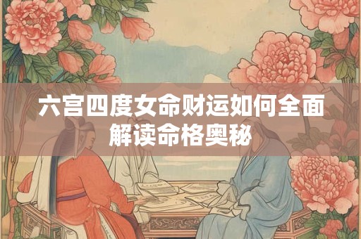 六宫四度女命财运如何全面解读命格奥秘 六宫四度女命财运如何全面解读命格奥秘
