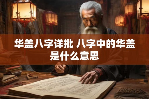 华盖八字详批 八字中的华盖是什么意思