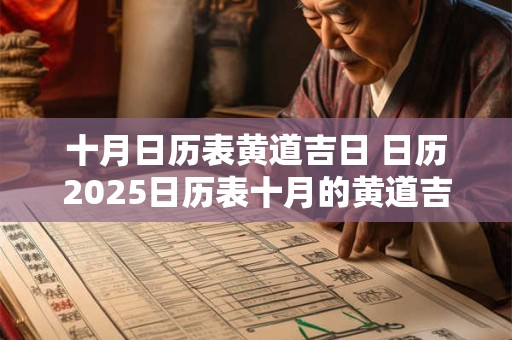 十月日历表黄道吉日 日历2025日历表十月的黄道吉日