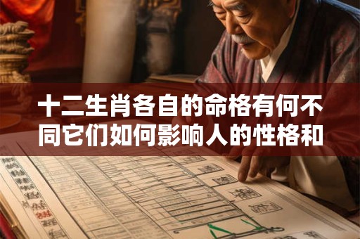 十二生肖各自的命格有何不同它们如何影响人的性格和命运