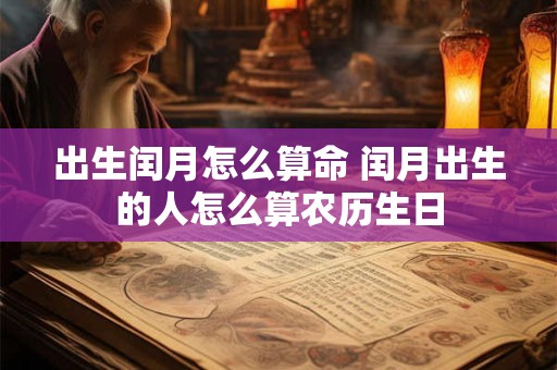 出生闰月怎么算命 闰月出生的人怎么算农历生日