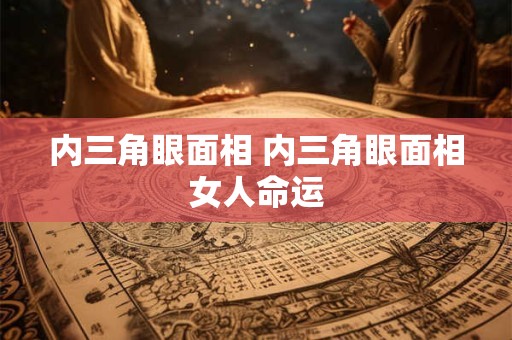 内三角眼面相 内三角眼面相女人命运