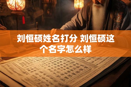 刘恒硕姓名打分 刘恒硕这个名字怎么样