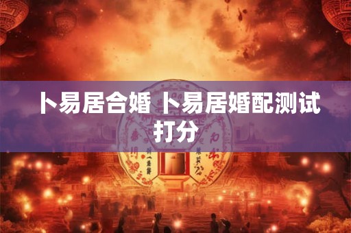 卜易居合婚 卜易居婚配测试打分