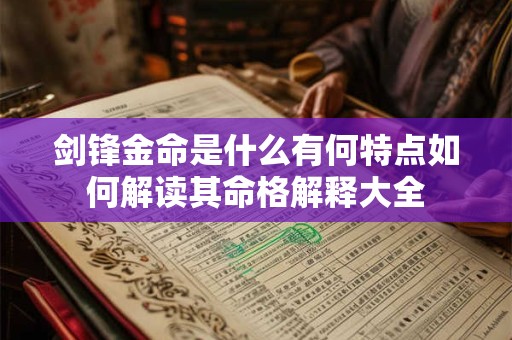 剑锋金命是什么有何特点如何解读其命格解释大全