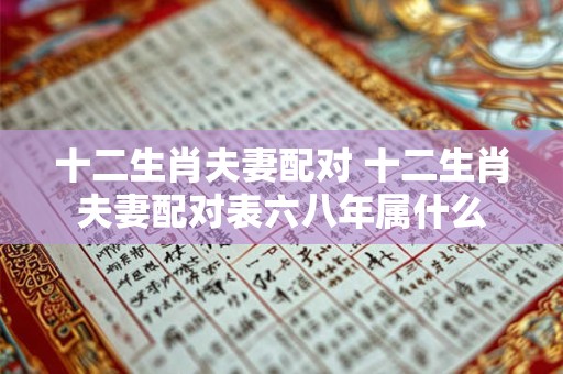 十二生肖夫妻配对 十二生肖夫妻配对表六八年属什么