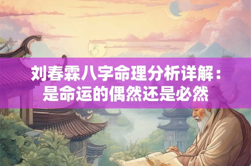 刘春霖八字命理分析详解：是命运的偶然还是必然