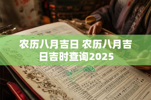 农历八月吉日 农历八月吉日吉时查询2025