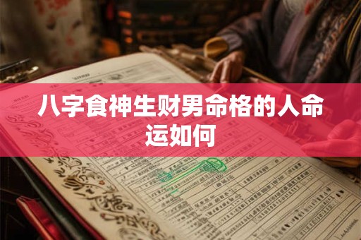 八字食神生财男命格的人命运如何