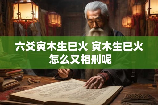 六爻寅木生巳火 寅木生巳火 怎么又相刑呢