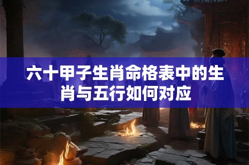 六十甲子生肖命格表中的生肖与五行如何对应