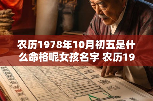 农历1978年10月初五是什么命格呢女孩名字 农历1978年10月初五是什么命格呢女孩名字叫什么好