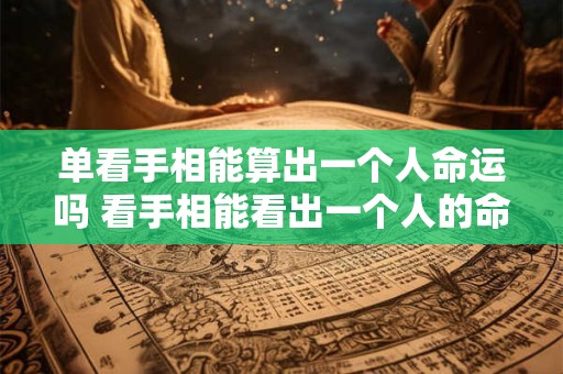 单看手相能算出一个人命运吗 看手相能看出一个人的命好不好吗