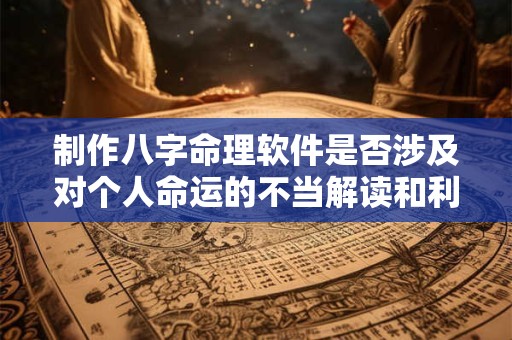 制作八字命理软件是否涉及对个人命运的不当解读和利用 制作八字命理软件是否涉及对个人命运的不当解读和利用