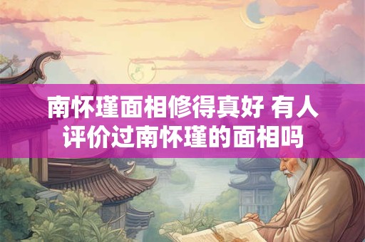 南怀瑾面相修得真好 有人评价过南怀瑾的面相吗