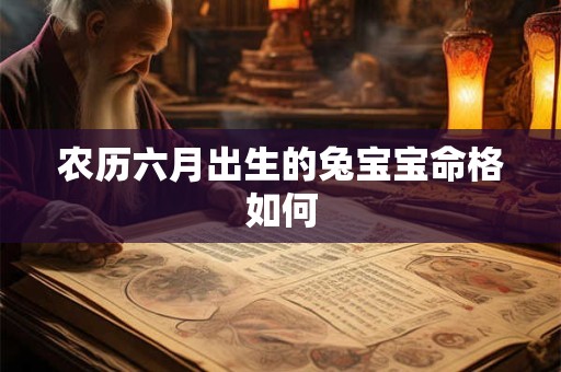 农历六月出生的兔宝宝命格如何