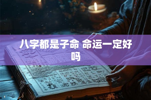 八字都是子命 命运一定好吗