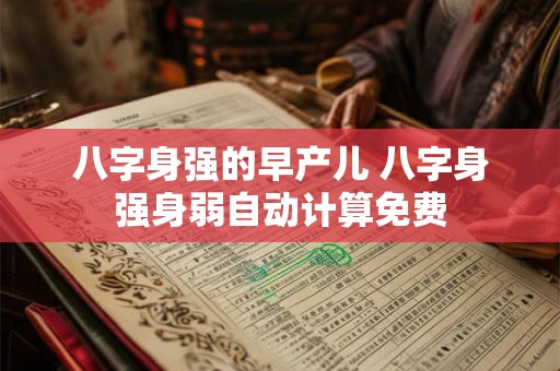 八字身强的早产儿 八字身强身弱自动计算免费