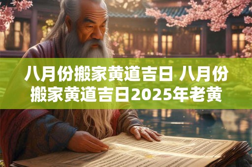 八月份搬家黄道吉日 八月份搬家黄道吉日2025年老黄历