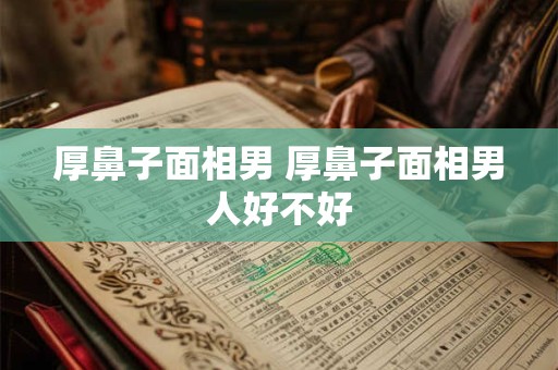 厚鼻子面相男 厚鼻子面相男人好不好