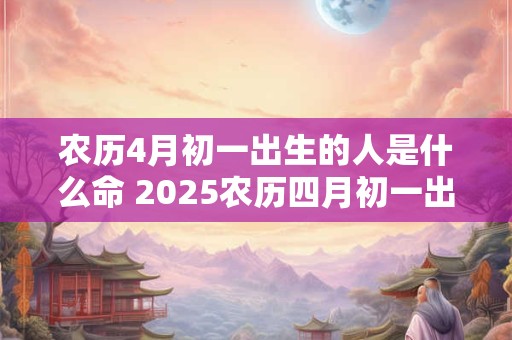 农历4月初一出生的人是什么命 2025农历四月初一出生的人命好不好