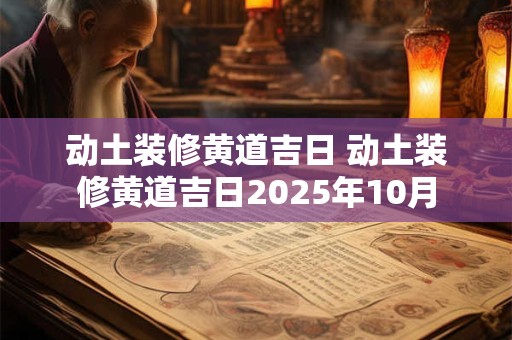 动土装修黄道吉日 动土装修黄道吉日2025年10月