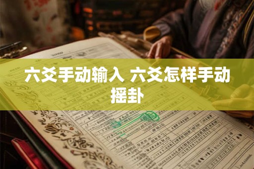 六爻手动输入 六爻怎样手动摇卦