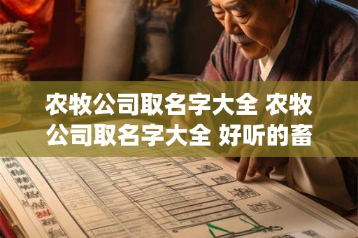 农牧公司取名字大全 农牧公司取名字大全 好听的畜牧业公司名字_吉名轩