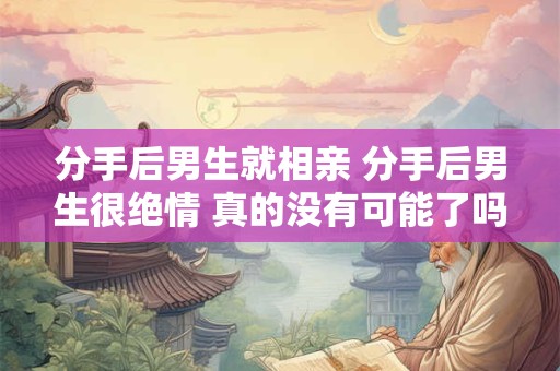 分手后男生就相亲 分手后男生很绝情 真的没有可能了吗