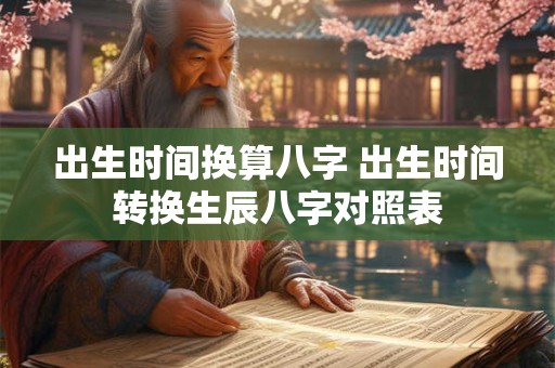 出生时间换算八字 出生时间转换生辰八字对照表