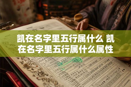 凯在名字里五行属什么 凯在名字里五行属什么属性