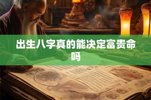 出生八字真的能决定富贵命吗