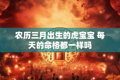 农历三月出生的虎宝宝 每天的命格都一样吗
