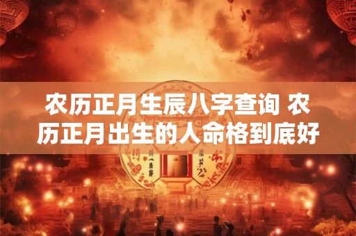 农历正月生辰八字查询 农历正月出生的人命格到底好不好 农历正月生辰八字查询 农历正月出生的人命格到底好不好