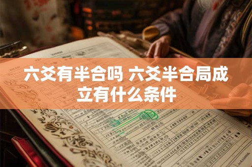 六爻有半合吗 六爻半合局成立有什么条件