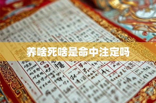 养啥死啥是命中注定吗 养啥死啥是命中注定吗
