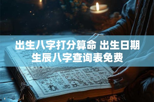 出生八字打分算命 出生日期生辰八字查询表免费