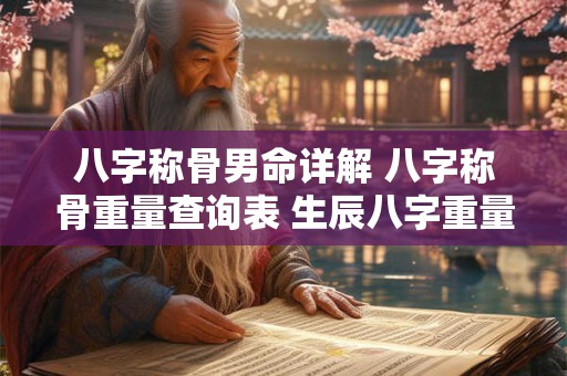 八字称骨男命详解 八字称骨重量查询表 生辰八字重量如何计算