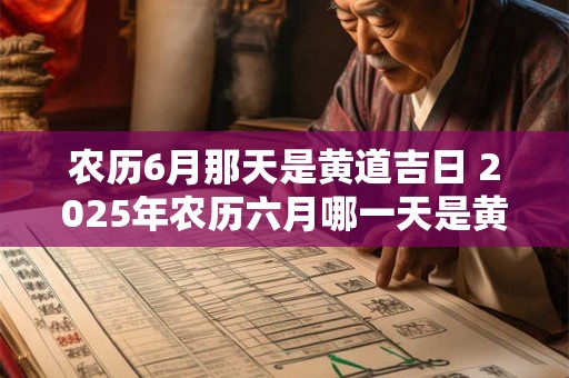 农历6月那天是黄道吉日 2025年农历六月哪一天是黄道吉日