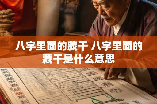 八字里面的藏干 八字里面的藏干是什么意思