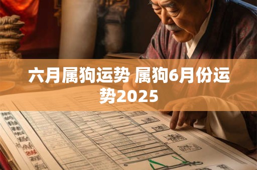 六月属狗运势 属狗6月份运势2025