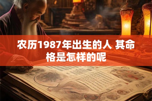 农历1987年出生的人 其命格是怎样的呢