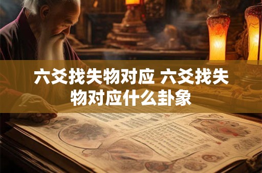 六爻找失物对应 六爻找失物对应什么卦象