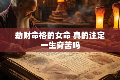劫财命格的女命 真的注定一生穷苦吗 劫财命格的女命 真的注定一生穷苦吗