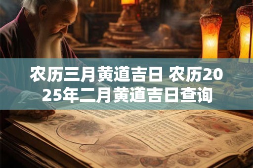 农历三月黄道吉日 农历2025年二月黄道吉日查询 农历三月黄道吉日 农历2025年二月黄道吉日查询