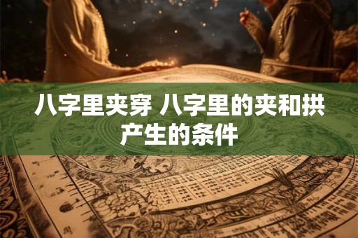 八字里夹穿 八字里的夹和拱产生的条件