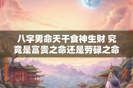 八字男命天干食神生财 究竟是富贵之命还是劳碌之命